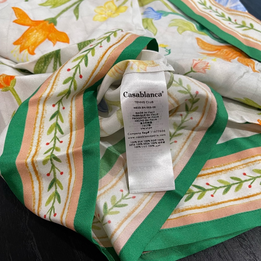 casablanca tennis club off-white l’arche cuban collar shirt - Picture 4 of 11